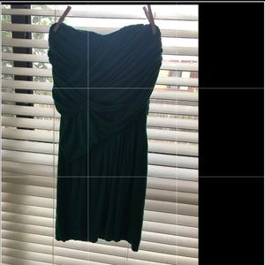 Express strapless rouched dress